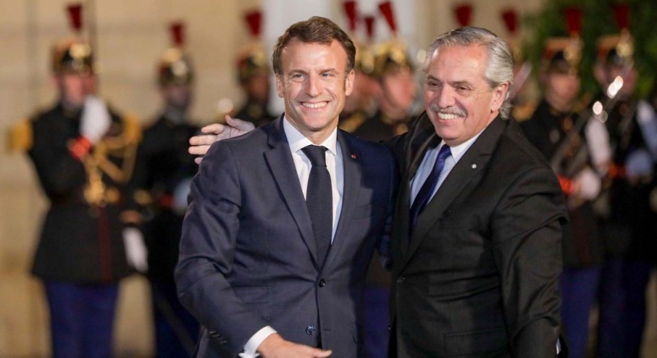 Alberto Fernández se reunió con Emmanuel Macron en París